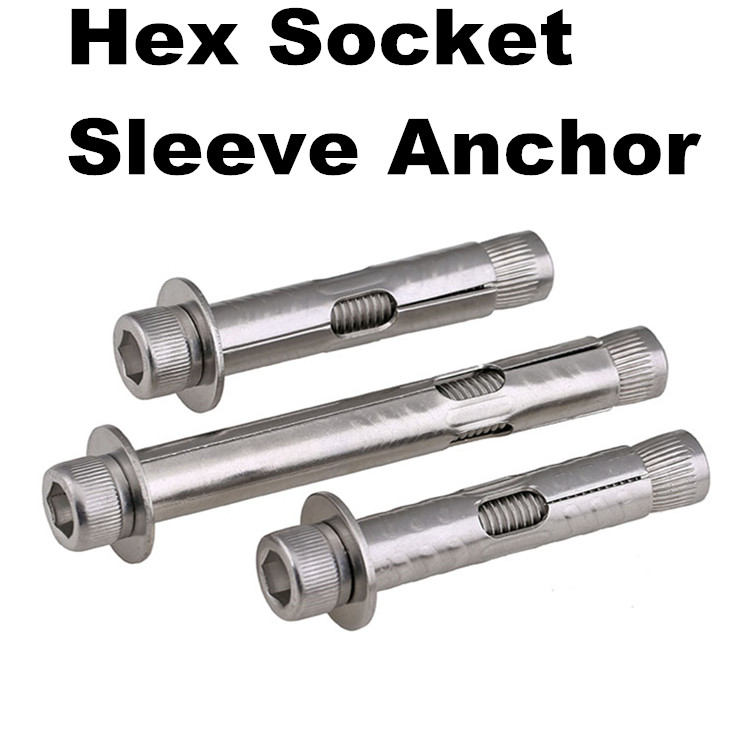 Tornillos De Expansión M6 X 70mm De Acero Inoxidable 304 - Pack De 8 Para Anclajes En Hormigón, Ladrillo Y Tablaroca